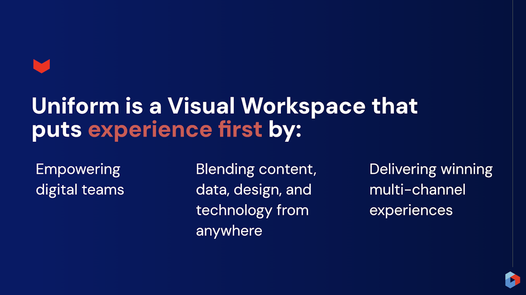Visual workspace experience first